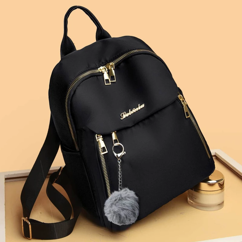 

2024 Backpack Female Korean Version of College Students Backpack Trend Fashion Leisure Travel Lovers Backpack