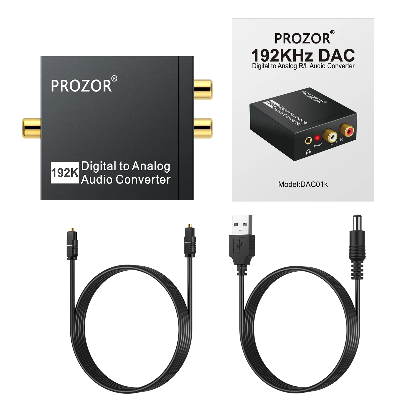  Decodificador DAC, convertidor de señal digital a analógica D15  192kHz Plug and Play Cuerpo de alambre de PVC para DVD para decodificador  de TV : Electrónica