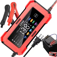 Large Screen Car Battery Charge 12V 6A Battery Charger Smart Fast Charging for Car Batteries  For Car Motor AGM GEL WET etc.