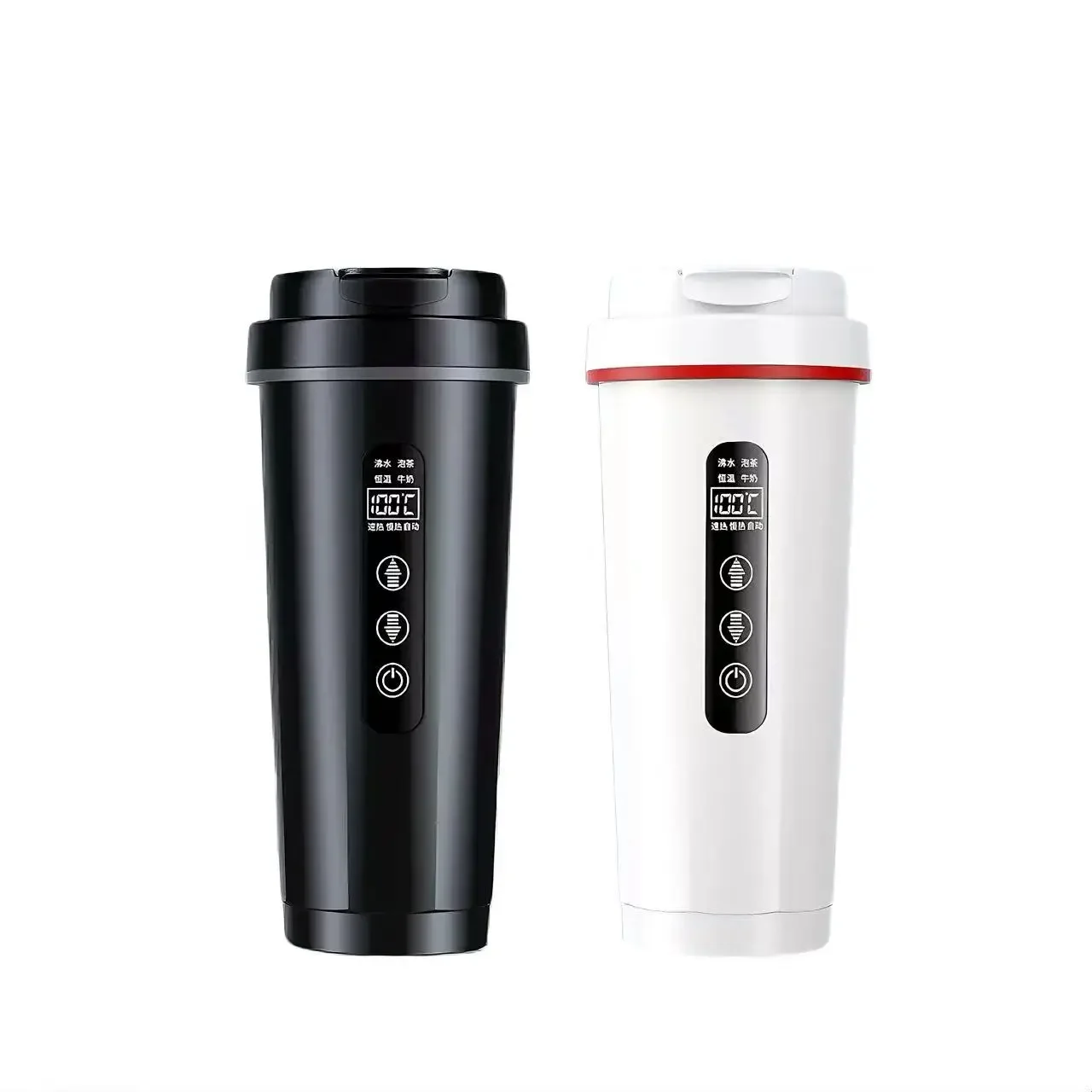 차량용 보온 물 주전자 12V/24V 겸용 316 스테인리스 스틸 500ml 대용량 지능형 무수 가열 방지 기능