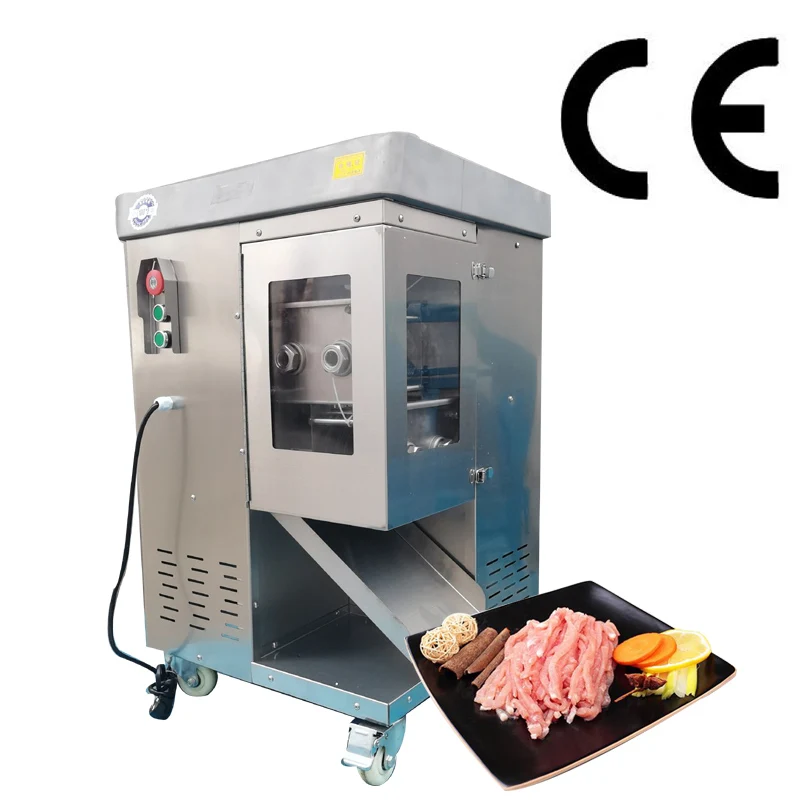 

2200W Industrial Electric Food Slicer Fresh Meat Strip Cutter Pork Beef Meat Shredding Slicing Machine