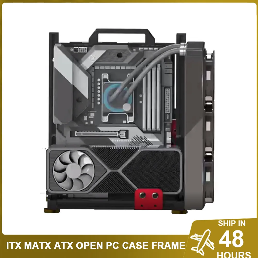 Open Frame Rack para Faça Você Mesmo Gamer Gabinete Itx Matx Atx pc Case Water Cooler Desktop Computer Gaming Chassis Personalidade Vertical