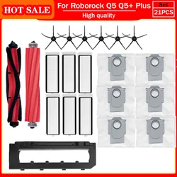 For Roborock Q5 Q5+ Plus Robot Vacuum Spare Parts Accessories Roller Main Side Brush Hepa Filter Dust Bag Cover