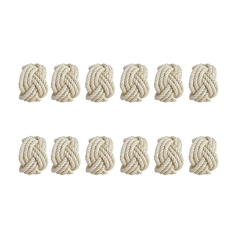 

LJL-Napkin Napkin Ring 36 Piece Set Cotton Rope Napkin Ring-Burlap Napkin Ring Set