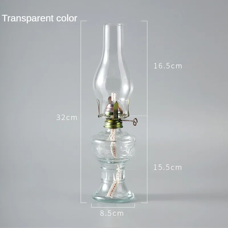 פנס שמן כפרי פנס הבציר זכוכית קרוסין מנורת חדר מנורות שמן לשימוש פנימי עיצוב תאורה פנס שמן