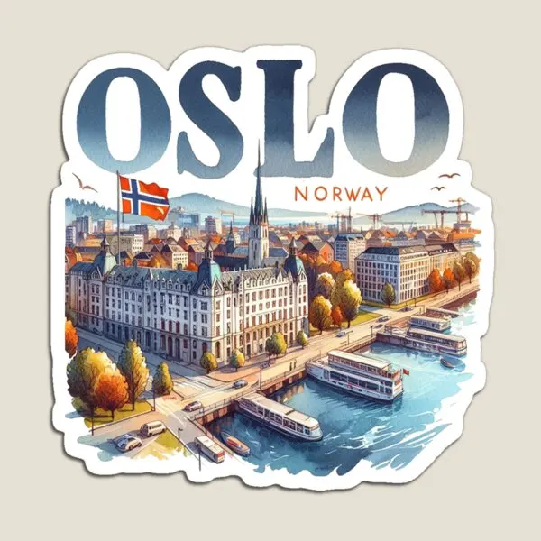 Magnetic Stickers Holder Fridge Organizer Kids Toy Oslo Norway City Skyline Capital Magnet Baby Decor magnetic sticker,magnetic fridge stickers