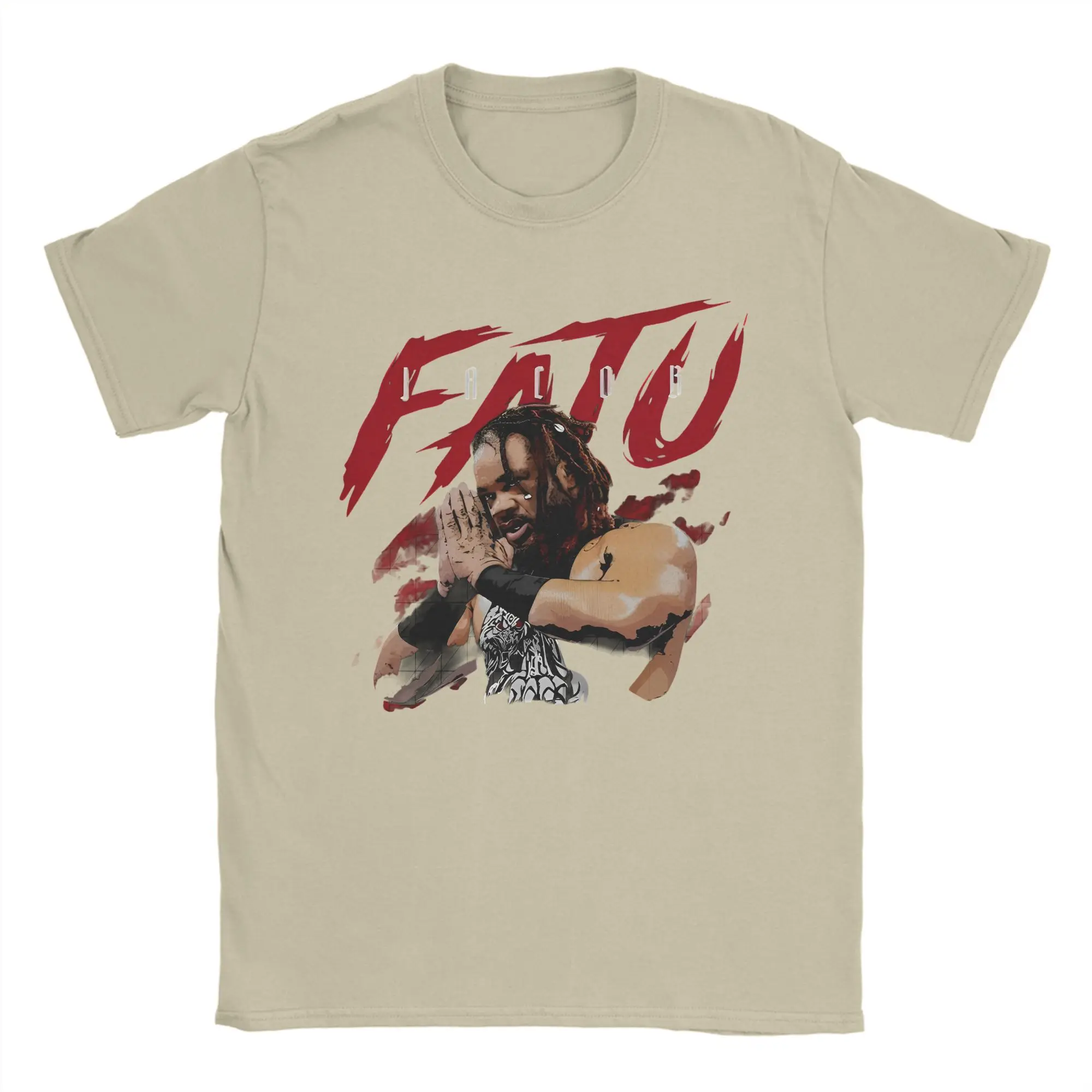 Unisex Jacob Fatu Grunge Style Cotton T-Shirt - Cool Short Sleeve Round Collar Tee