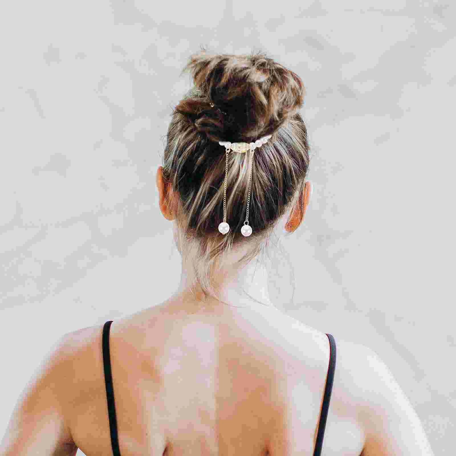 

5pcs Hair Clips Tassel Ponytail Holders Cute Hair Accessories Ponytail Buckles for Women Girls