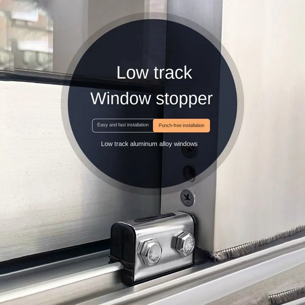 Zinc Alloy Window Limiter Buckle Sliding Security Fixed Window Locks Child Protection Anti-Theft Lock Stopper