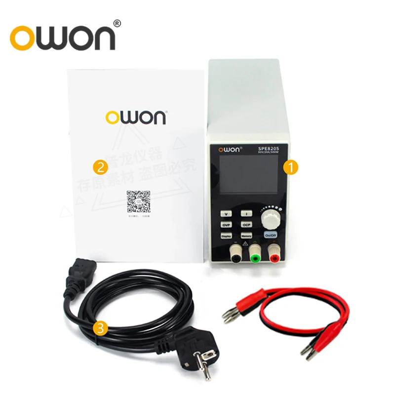 OWON SPE15054 SPE15105 SPE30054/55 프로그래밍 가능 DC 전원 공급 장치 150V 300V 500W 2.8인치 LCD 실시간 전압/전류 곡선 디스플레이
