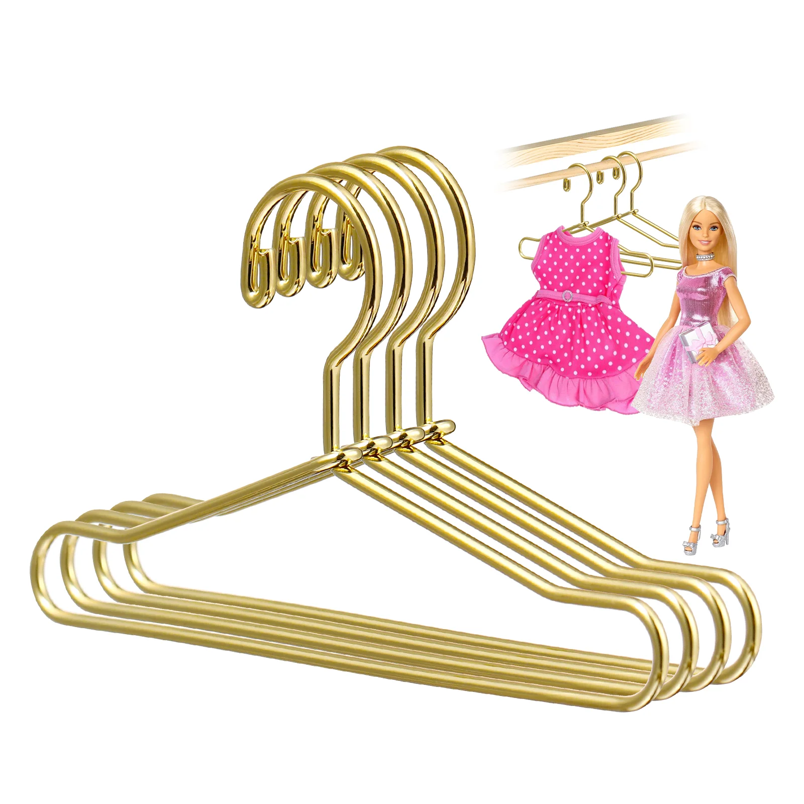 

20 Pcs Metal Clothes Hangers Small Clothes Hangers Mini Clothes Racks