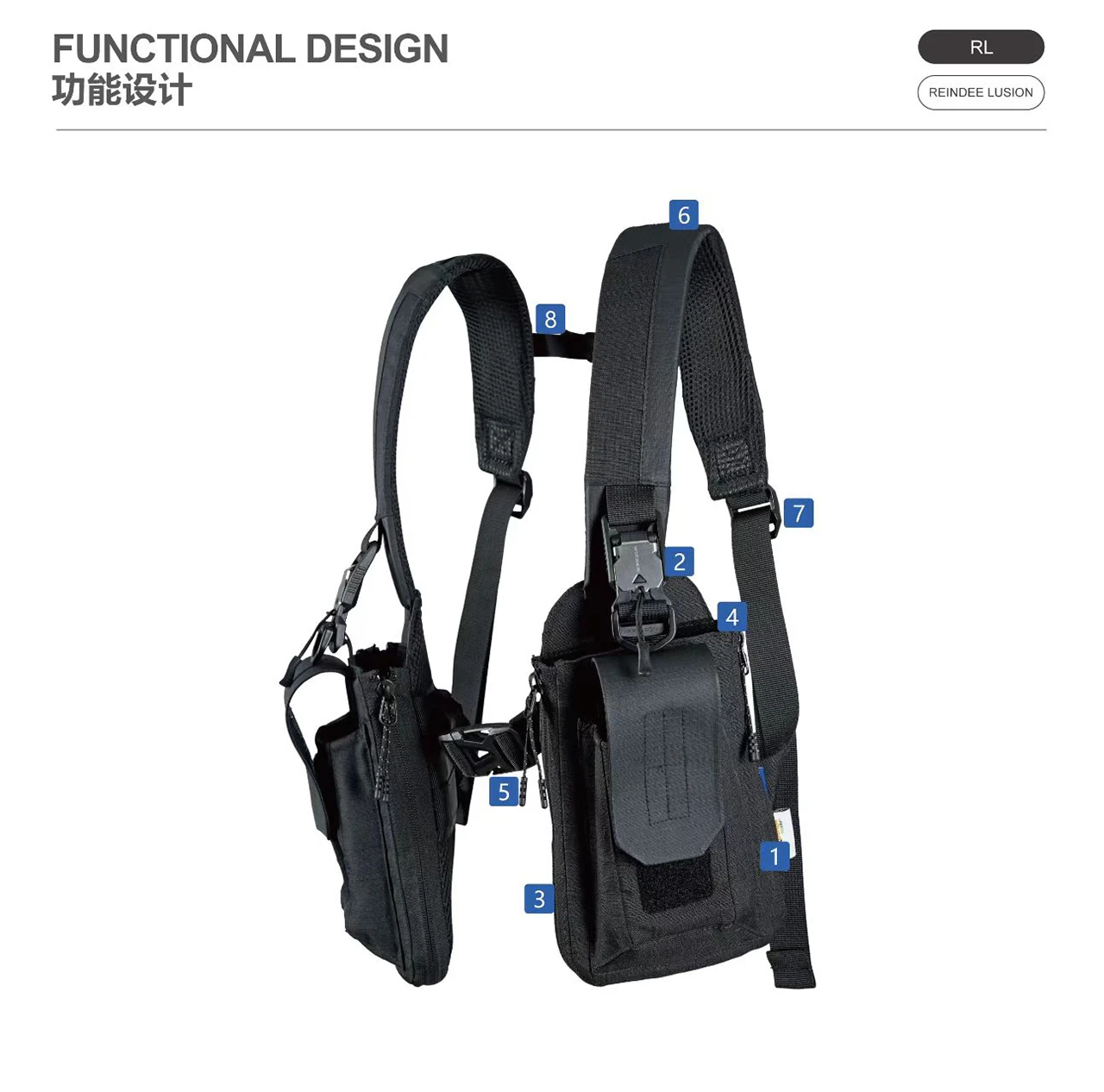 Reindee Lusion 25aw Functional tactical expansion lightweight vest techwear cd xpac materials mod attachment points -