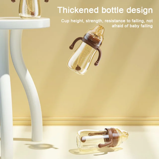 아기의 안전하고 편안한 식사 시간을 위한 아기용 실리콘 젖병