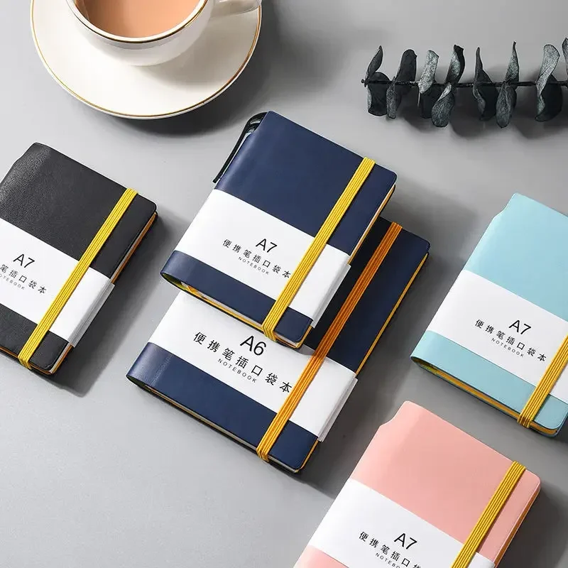 

Блокнот плотный маленький школьный красивый, 200 страниц, женские блокноты для мини-журнала, карманы, портативные деловые еженедельные Канцтовары