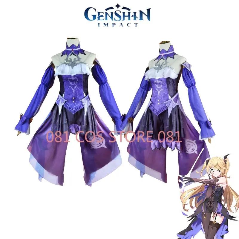 

Game Genshin Impact Fischl Cosplay Costume Halloween Carnival Suit Outfit Fancy Dress