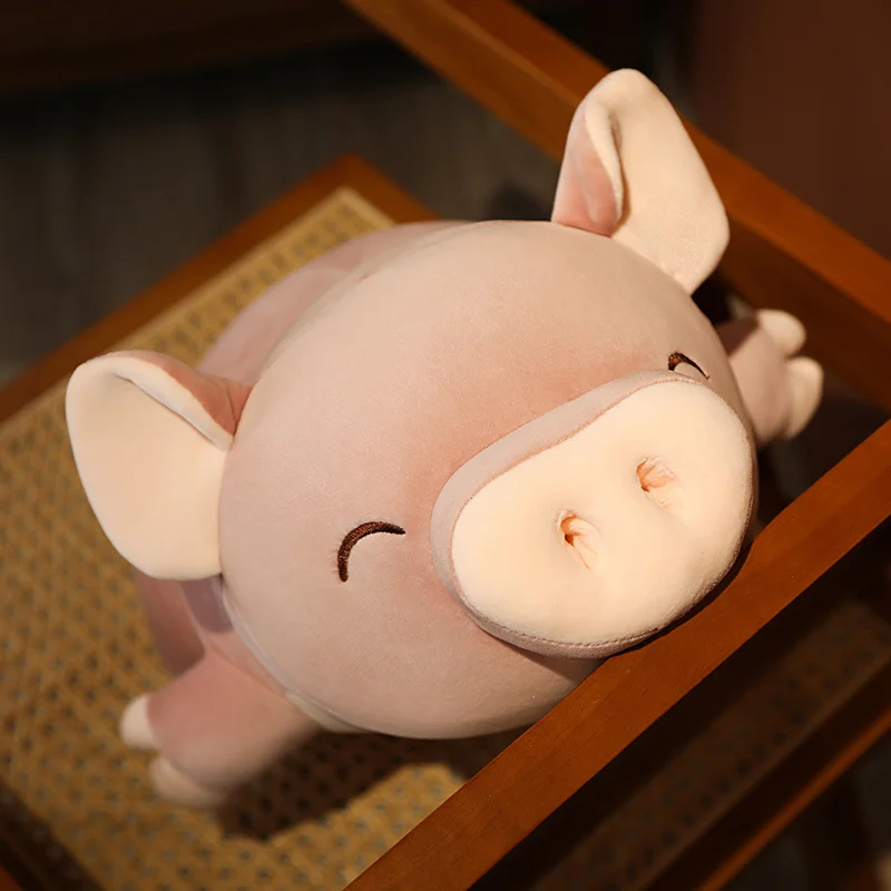 Peluche Maiale Morbido Con Occhioni - Cuscino Decorativo Per Bambini E Regalo Simpatico