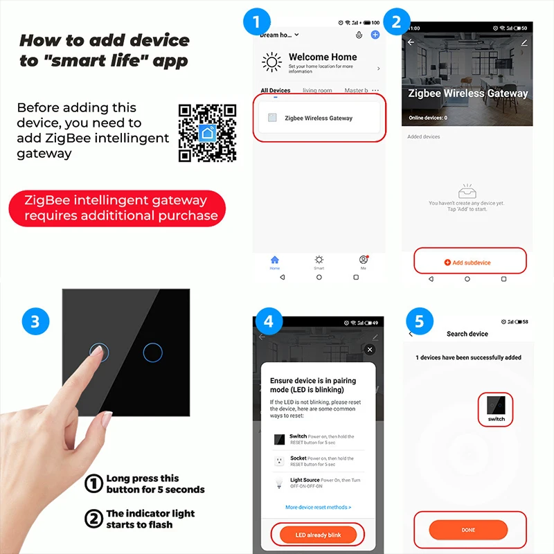 투야 와이파이 지그비 스마트 라이트 스위치, EU, 미국 중성선, 중성선 없음, 터치 스위치 필요, 알렉사 구글 홈 앨리스로 작동