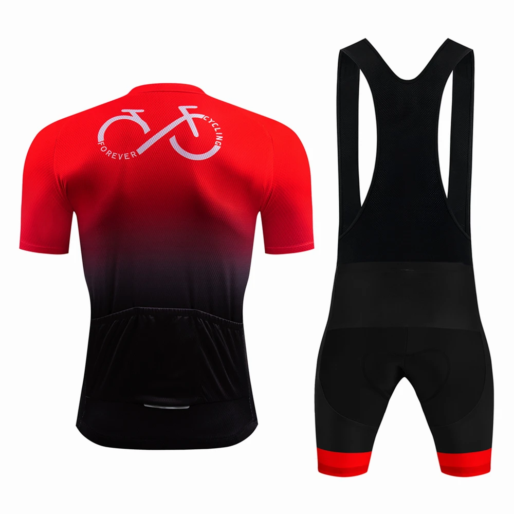 2025 Red Forever Cycling Jersey Set Bicycle Clothes Summer Road Bike Short Sleeve Cycling Clothing Men Mtb Jersey Set Sport Wear