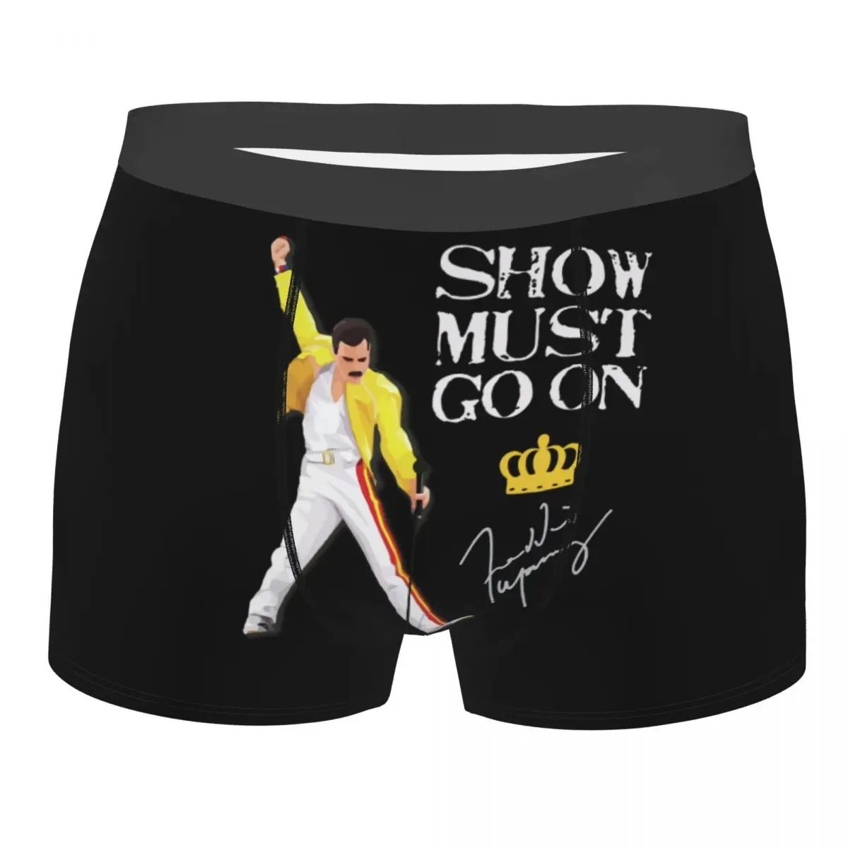 

Изготовленные на заказ Freddie Mercury Rock Roll мужские шорты-боксеры's Show Must Go On Briefs нижнее белье