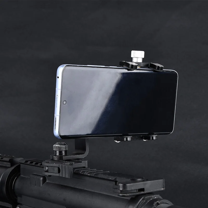WADSN Mobile Phone Metal Holder Tactic For 20mm Picatinny Fixed Rail Gun Side Rail Mount Holder Outdoor Hunting Query Navigat