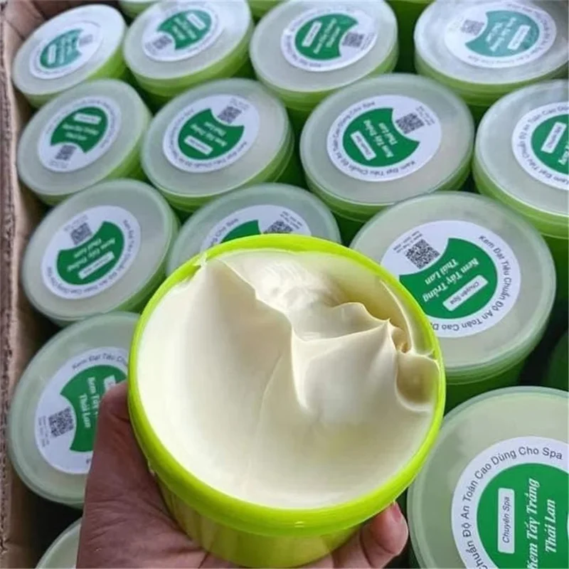 Kem Tẩy Trắng Da, 500G Dưỡng Ẩm Kem Tẩy Trắng Body Thái Lan Chuyên Spa Hũ Xanh , chất kem xịn thơm mịn, Giúp Da Trắng Hồng 4