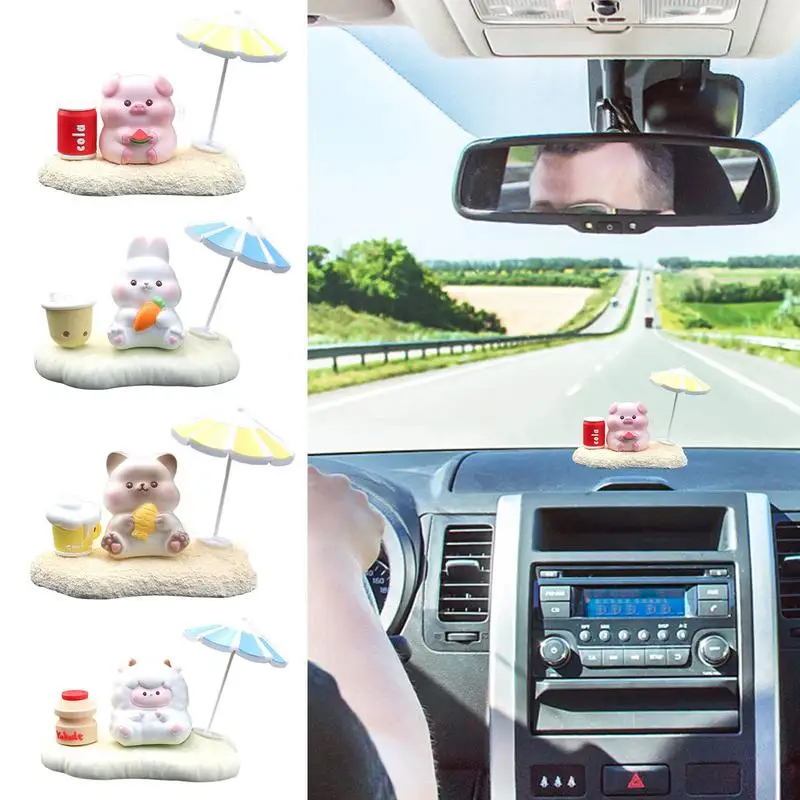 

Car Dashboard Decorations Cute Car Accessories Adorable Animal Car Dashboard Ornament Miniature puppy figurines for tabletop
