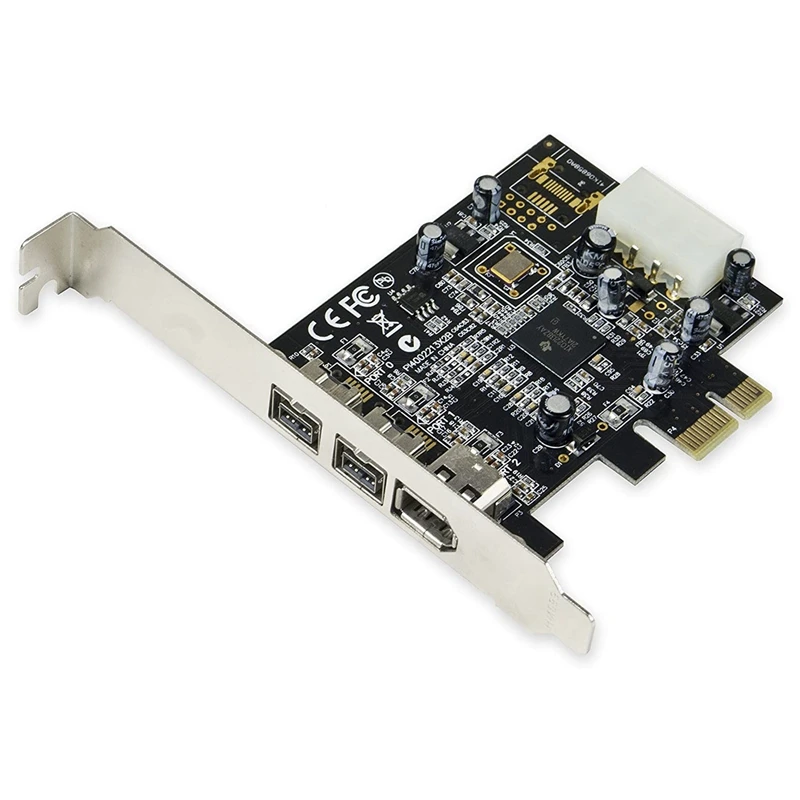 Sypex30016 3 Port Ieee 1394 Firewire 1394b & 1394a Pcie 1.1 X1 Card Ti