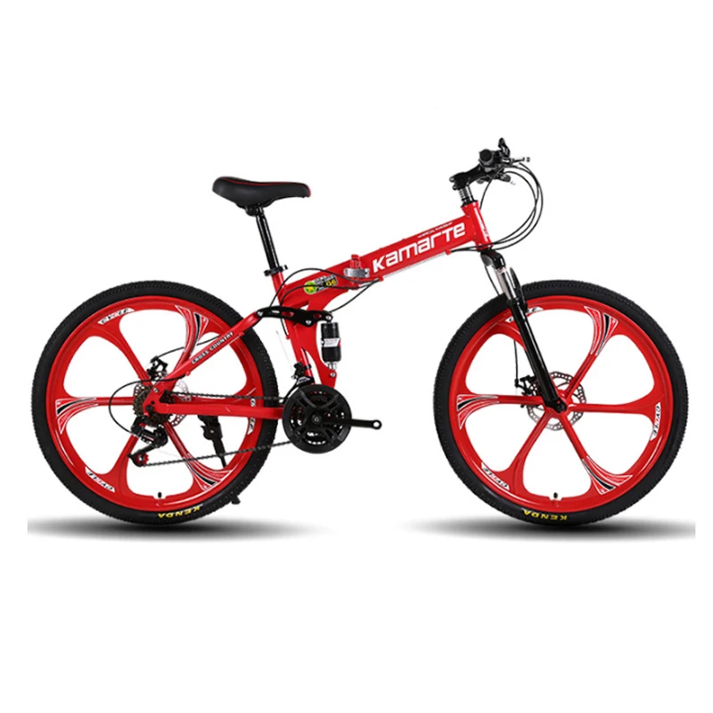 

24/26inch Folding Mountain Bicycle Variable Speed MTB Double Disc Brakes Blade Wheel Mountain Bike