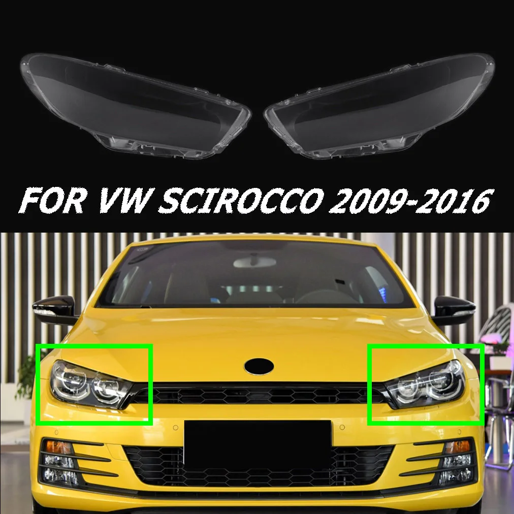 

Fit For Volkswagen VW Scirocco 2009-2016 Headlight Lens Cover Transparent Auto Accessories Replacement
