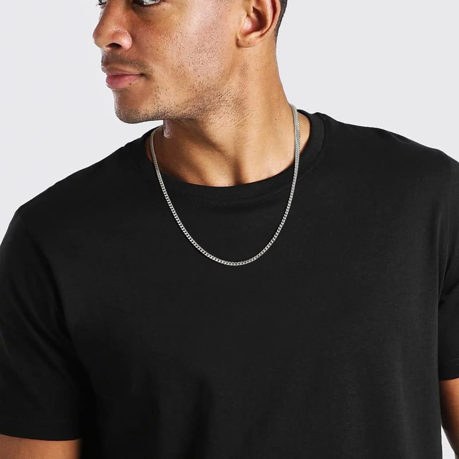 ChainsHouse Bracciale Da Uomo A Maglie A Catena In Acciaio - Foto 7