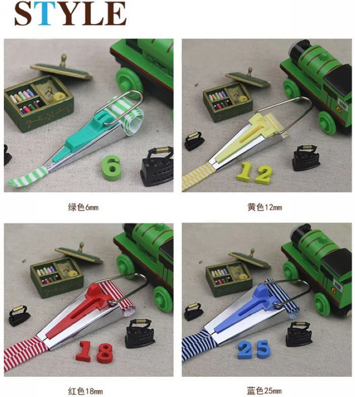 6/9/12/18/25mm Sewing Bias Tape Makers Set Fabric Bias Tape Maker Tools DIY  Hand Patchwork Binding Foot Craft Sewing Accessories