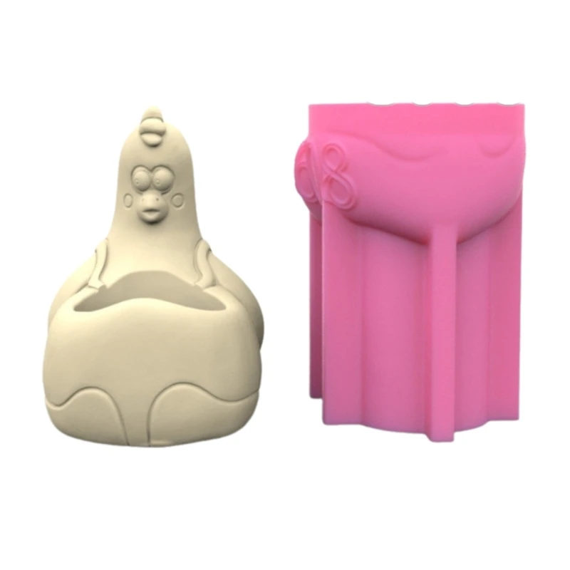 

Hen Silicone Mold Cartoon Flower Pots Mold Tray Mold Decor Dropship