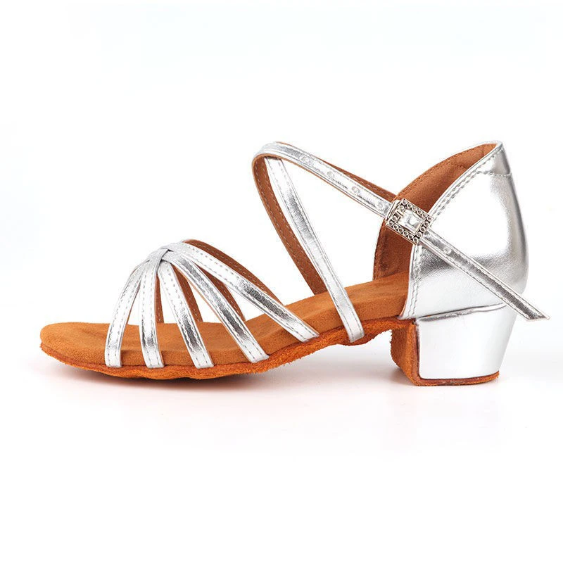 USHINE Children Dance Shoes for Girls Ballroom Latin shoes Ladies Modern Tango Dancing Women Latin Shoes Salsa Sandals 5