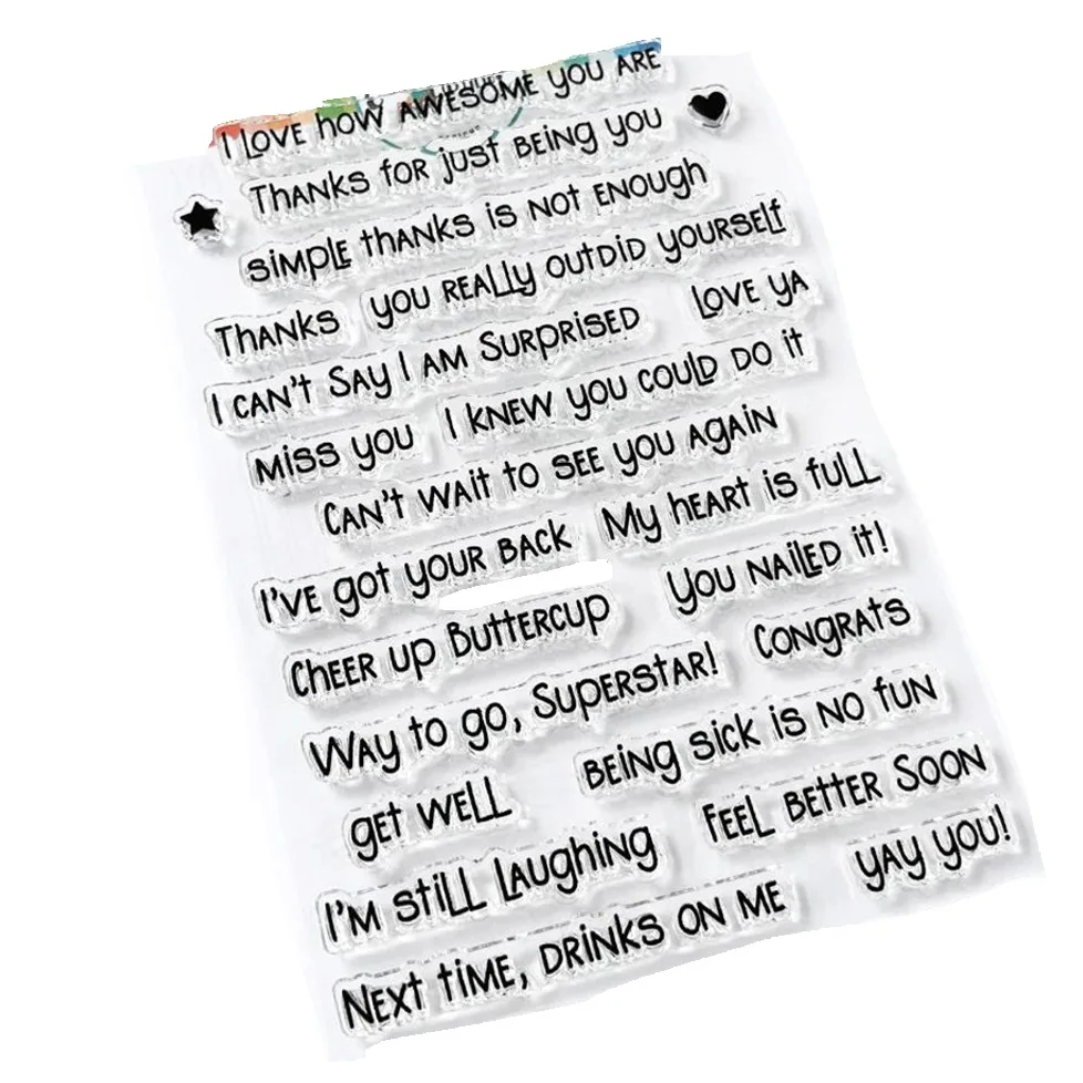 Duos Sentiments Rubber Stamps,DIY Scrapbooking,Card Making,Decoration Clear Stamps, Craft