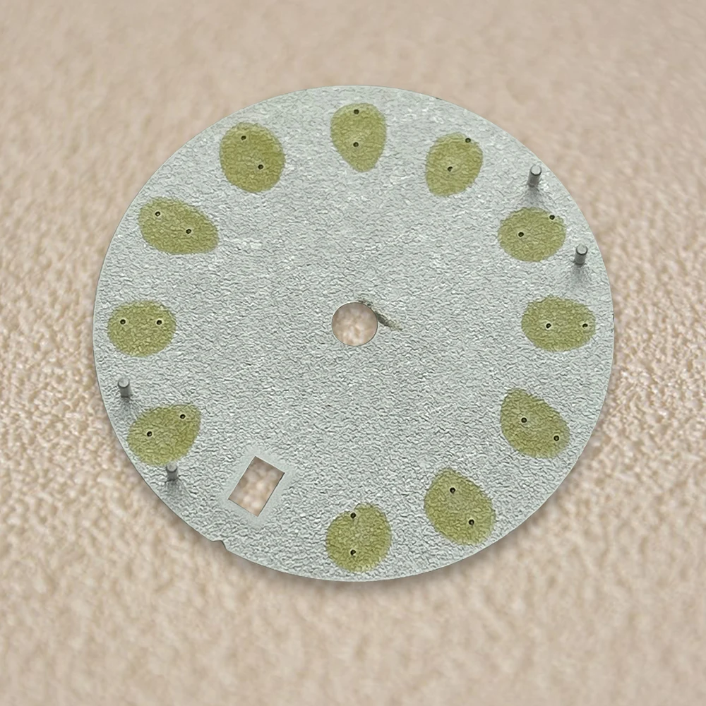 28.5mm S Logo Ocean Glacier Watch Dial Fit NH35/NH36/4R/7S Automatic Movement C3 Green Luminous Watches  Accessories
