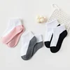 5 Pairs Spring Children Socks 100% Cotton Kids Fashion Black White Pink Student Baby Girl Boy Sports Short Socks For 1-12 Years 2