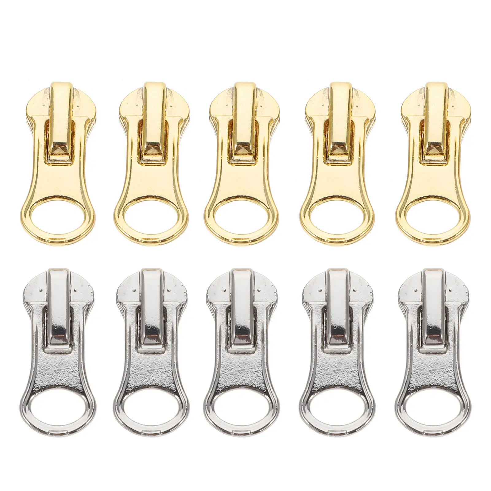 10Pcs 지퍼 풀 수리 키트 의류 가방용 철 분리형 교체 지퍼 헤드 파우치 의류 액세서리 헤비 듀티
