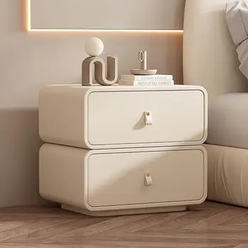 Leather 2-Drawer Nightstand 1