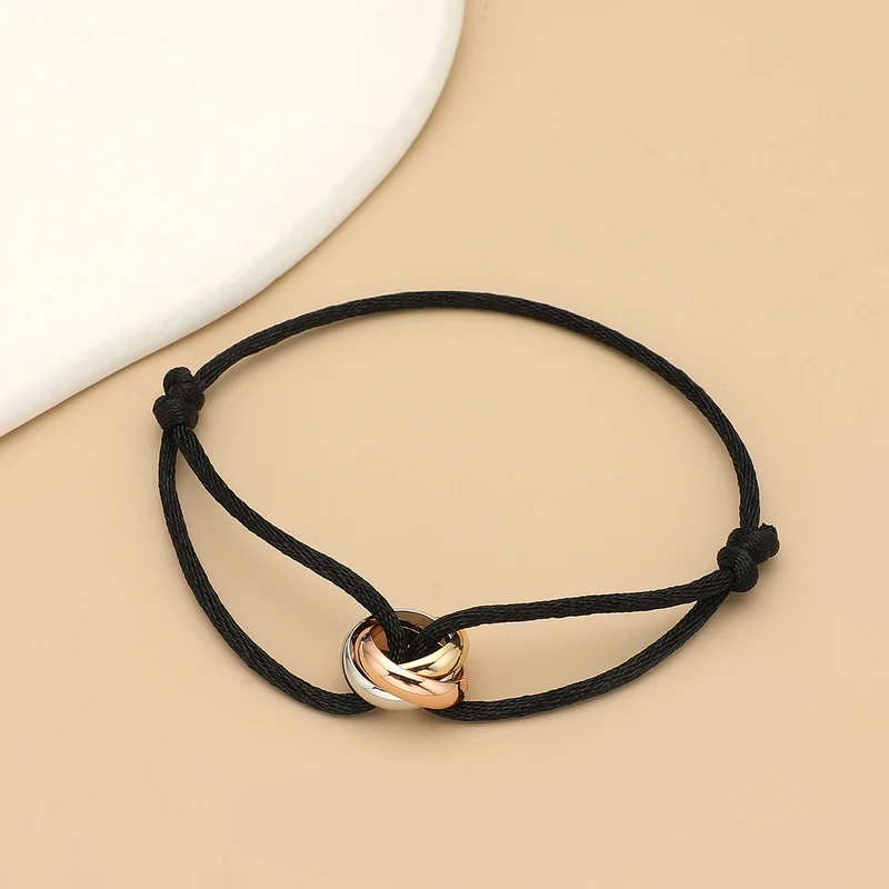 Simple Unisex Bracelet 3 Metal Round