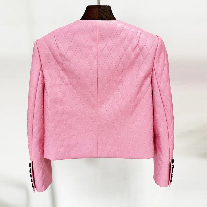 Pink Women Suit Skirt Set 2 Pieces Blazer+Prom Dress Summer Full Sleeve Formal Office Work Black 3D Flower Coat Outfit In Stock