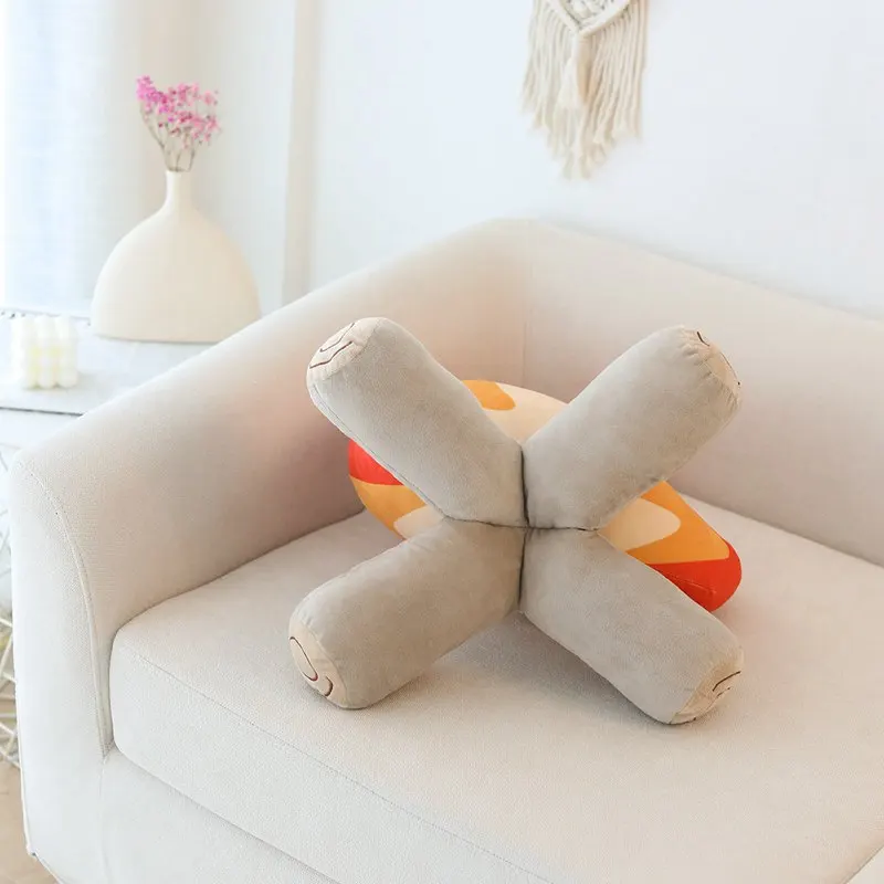 ZU 30/45cm Creative Plush Pillow Bonfire Stuffed Toy Funny Home Decor Campfire Cushion Emulational Fire Soft Doll 4
