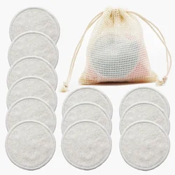 Eco - Friendly Reusable Bamboo Makeup Remover Pads - 12 - Pack Washable Skin Care Set (White)