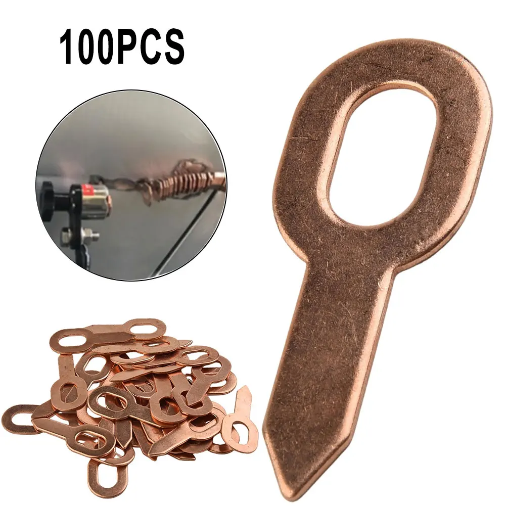 

100pcs/set Car Dent Repair Sheet Metal Shaping Machine Gasket OT Pull Piece Support Tool Bracket Automobile Parts Accessories