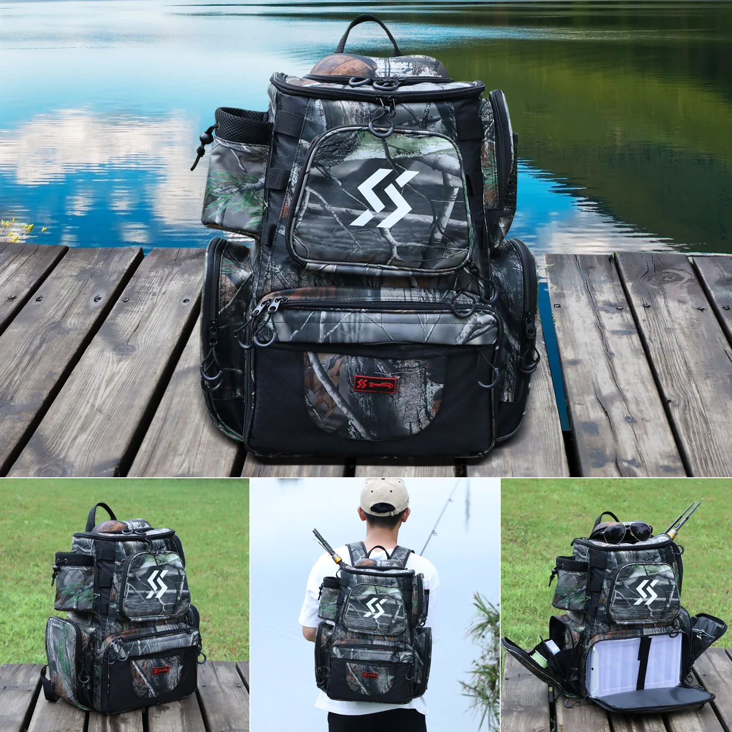Fishing Backpack With Rod Holder Sougayilang Fishing Tackle
