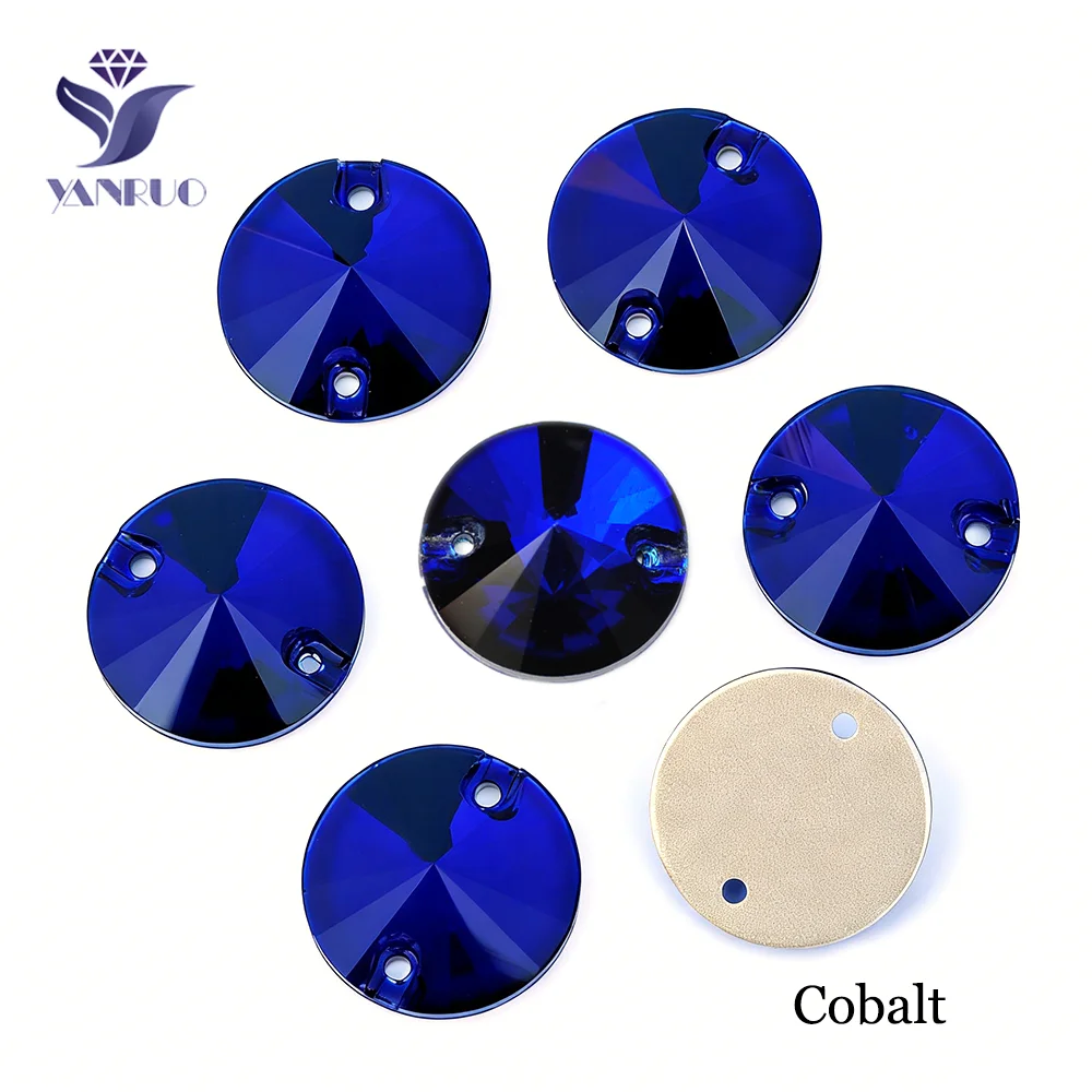 Premium Round Sew-On Rhinestones – Flat Back Glass Stones