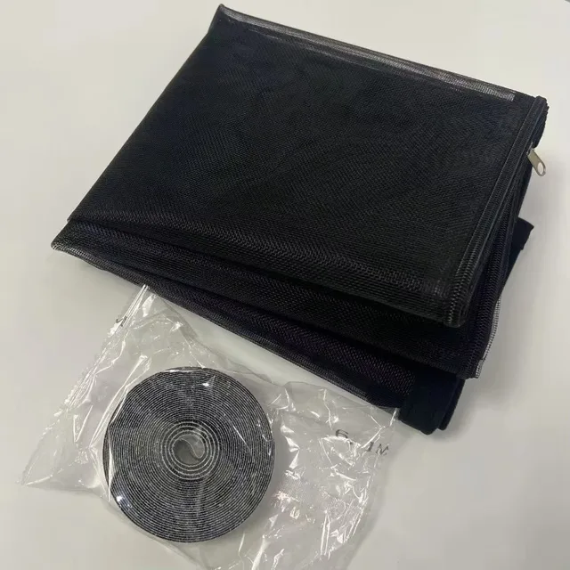 Black Side Opening Screen Window, Mosquito Net, Mosquito and Fly Proof, Non Perforated, Detachable, Customizable, Wall 5