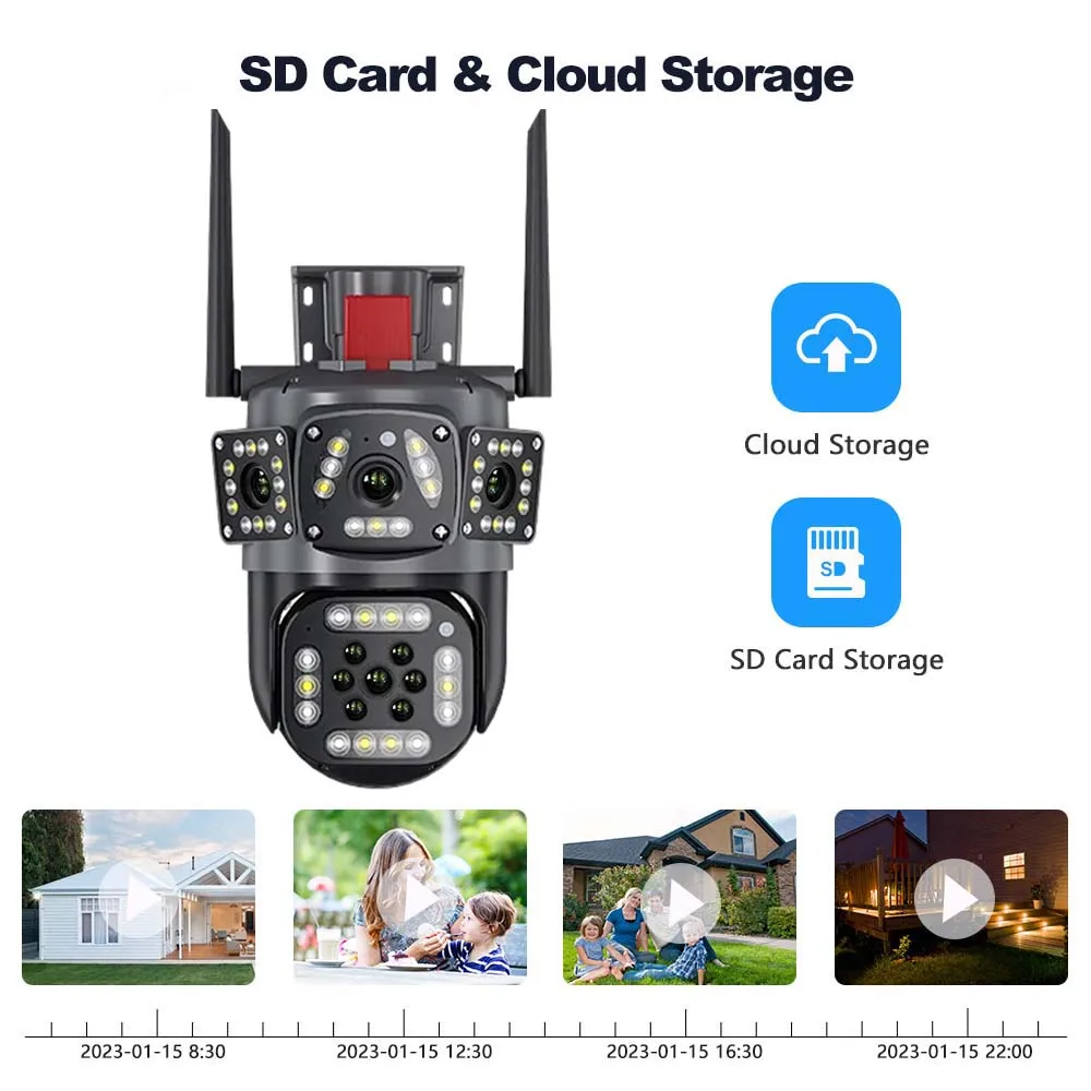 S08a20fbd17a446a7ba9a8e4ebfd86f83t 12MP 6K HD WiFi IP Camera Three Screens PTZ Camera Outdoor Ai Tracking 4K CCTV Video Surveillance Cam Smart Security Protection