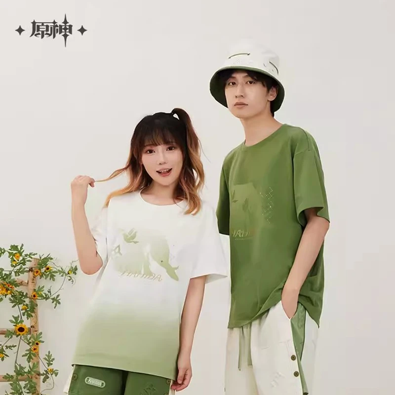

Game Genshin Impact Nahida Theme T-Shirt miHoYo Official Collab New Preorder Cosplay Accessories Kawaii Couple Anime Dress Up