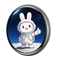 Anime Dynamic LED Display Badge with Touch Screen and Video Playback - Electronic Smart Cyber Badge (Grey )