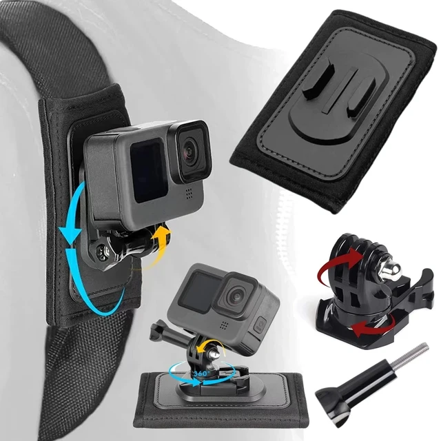 Sac à dos bandoulière 360 °   Support rotatif à dégagement rapide pour GoPro Hero 13 12 11 10 9 Insta360 DJI Osmo, accessoires de caméra d'action 1